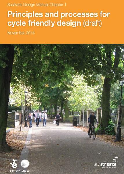 The photo for "Sustrans’ Cycle-Friendly Design Manual" COMMENTS PLEASE.