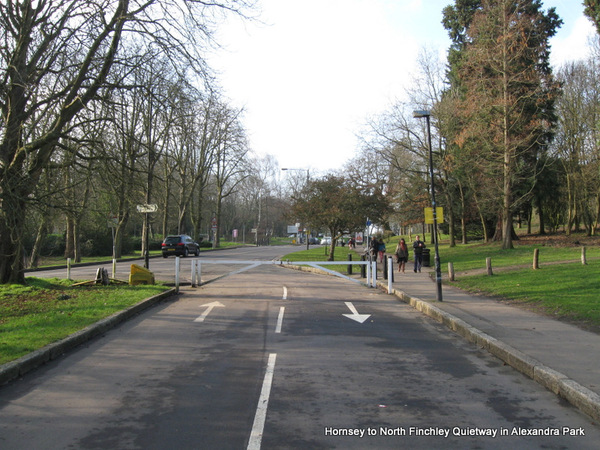 The photo for Shared path joining Alexandra Palace Road.